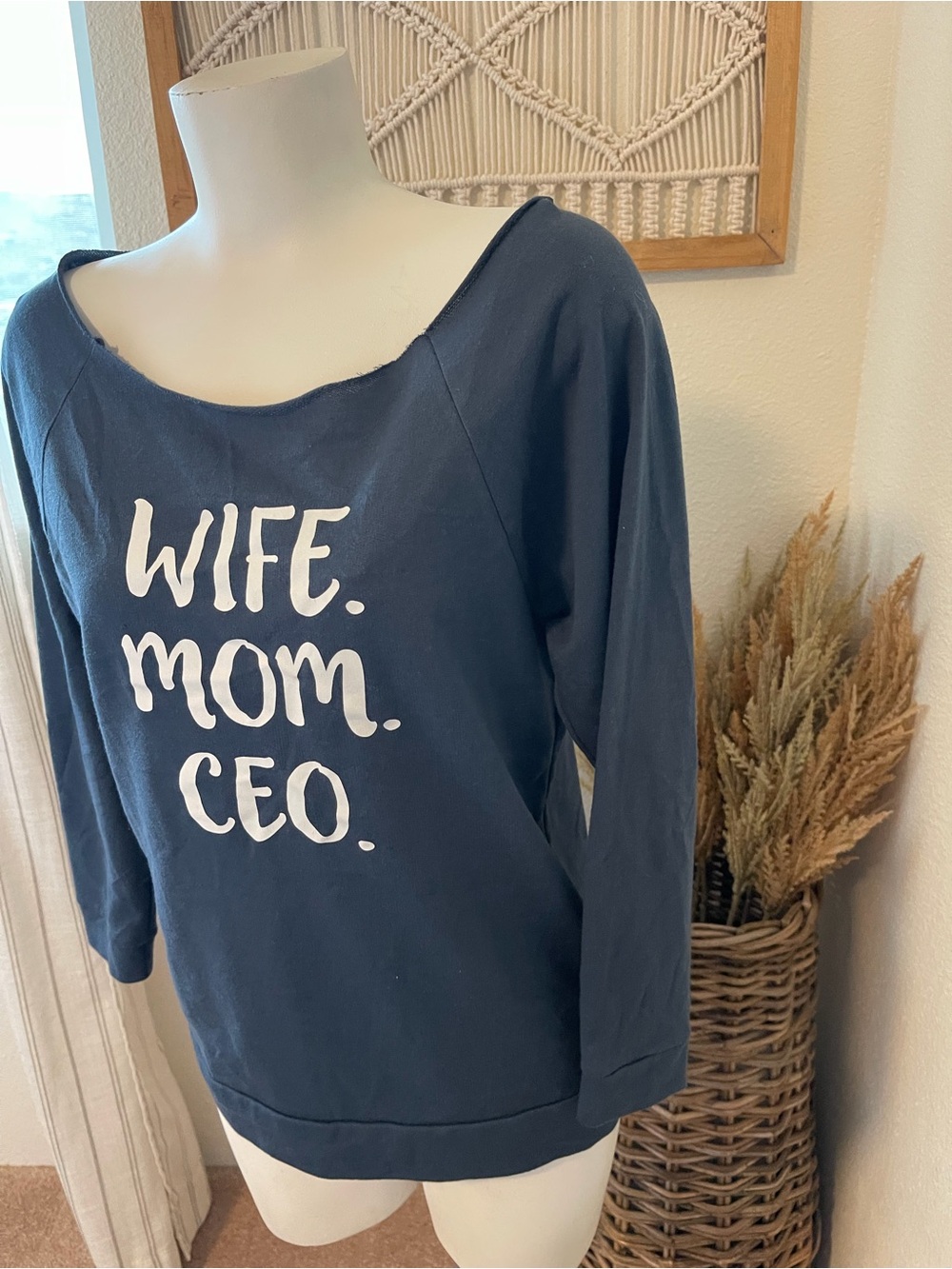 Next Level Apparel Navy Blue Scoop Neck Pullover